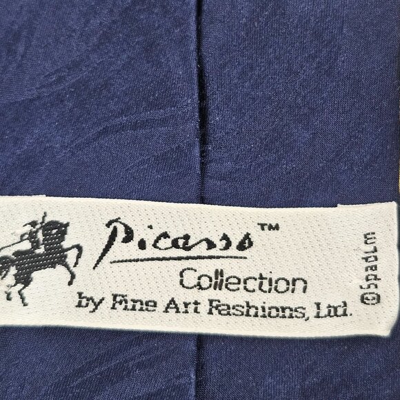 Picasso Collection Mens Necktie Silk Homme Assis 1995 Faces Italy Art Fashion - Picture 10 of 10